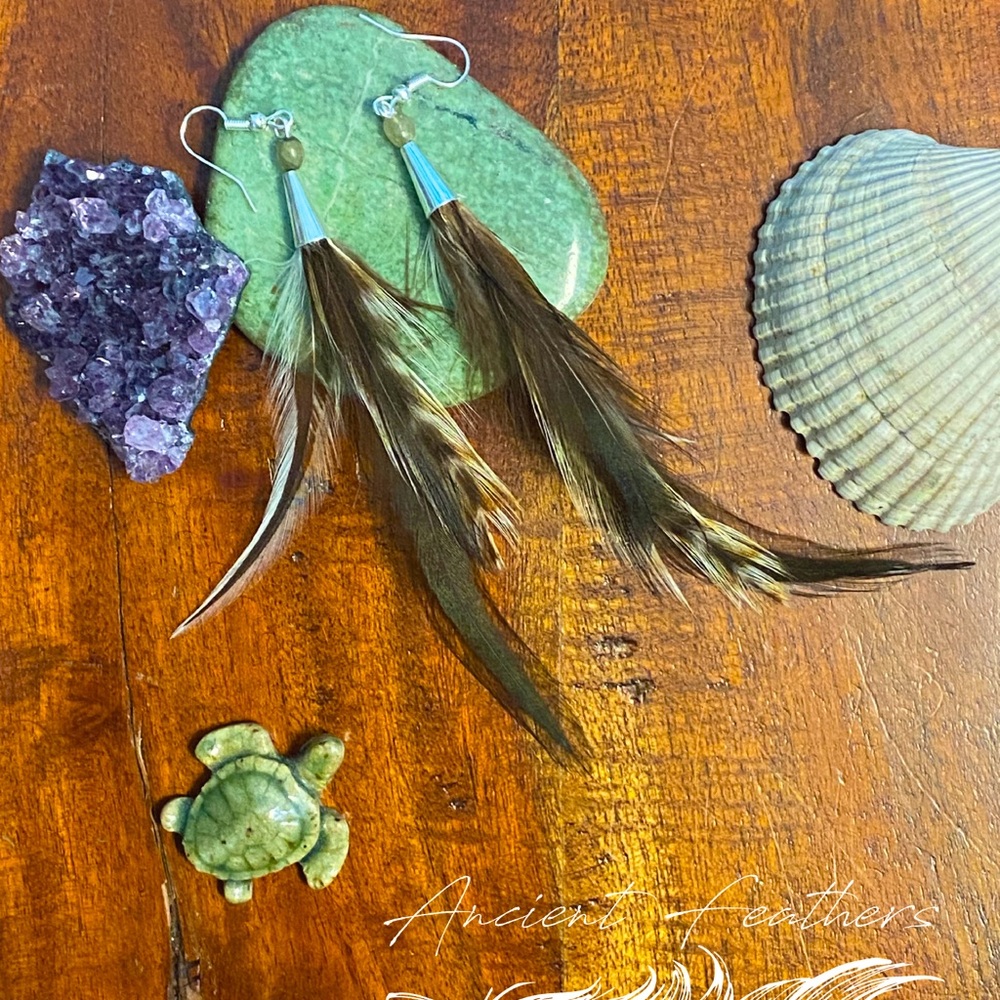 Natural Feather Earrings